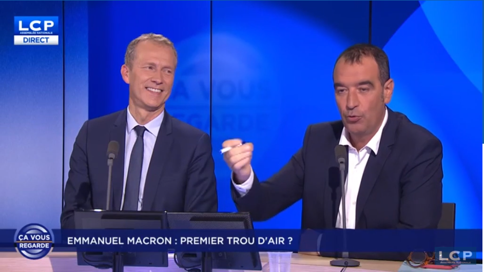 Débat LCP Ça vous regarde « Emmanuel Macron : premier trou d’air ? »
