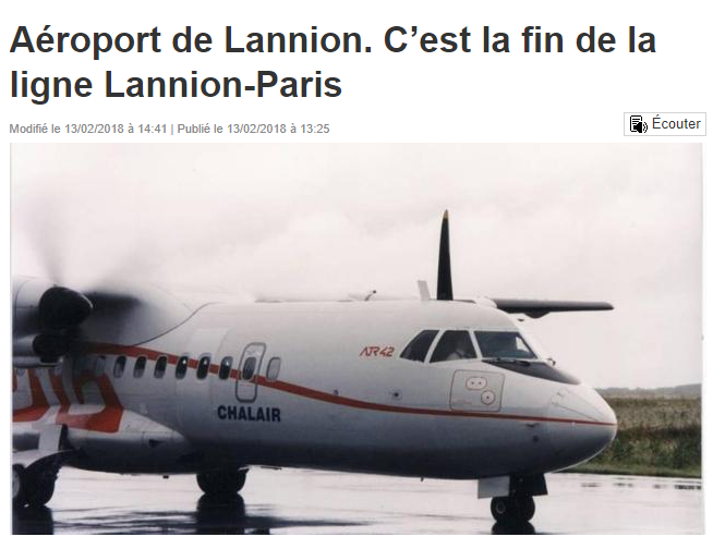 Cessation d’activité de l’aéroport de Lannion : notre capacité d’innovation nous permettra d’y faire face